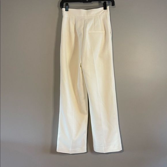 ZARA White High Waisted Gold Button Pant || SZ XS - Picture 11 of 17